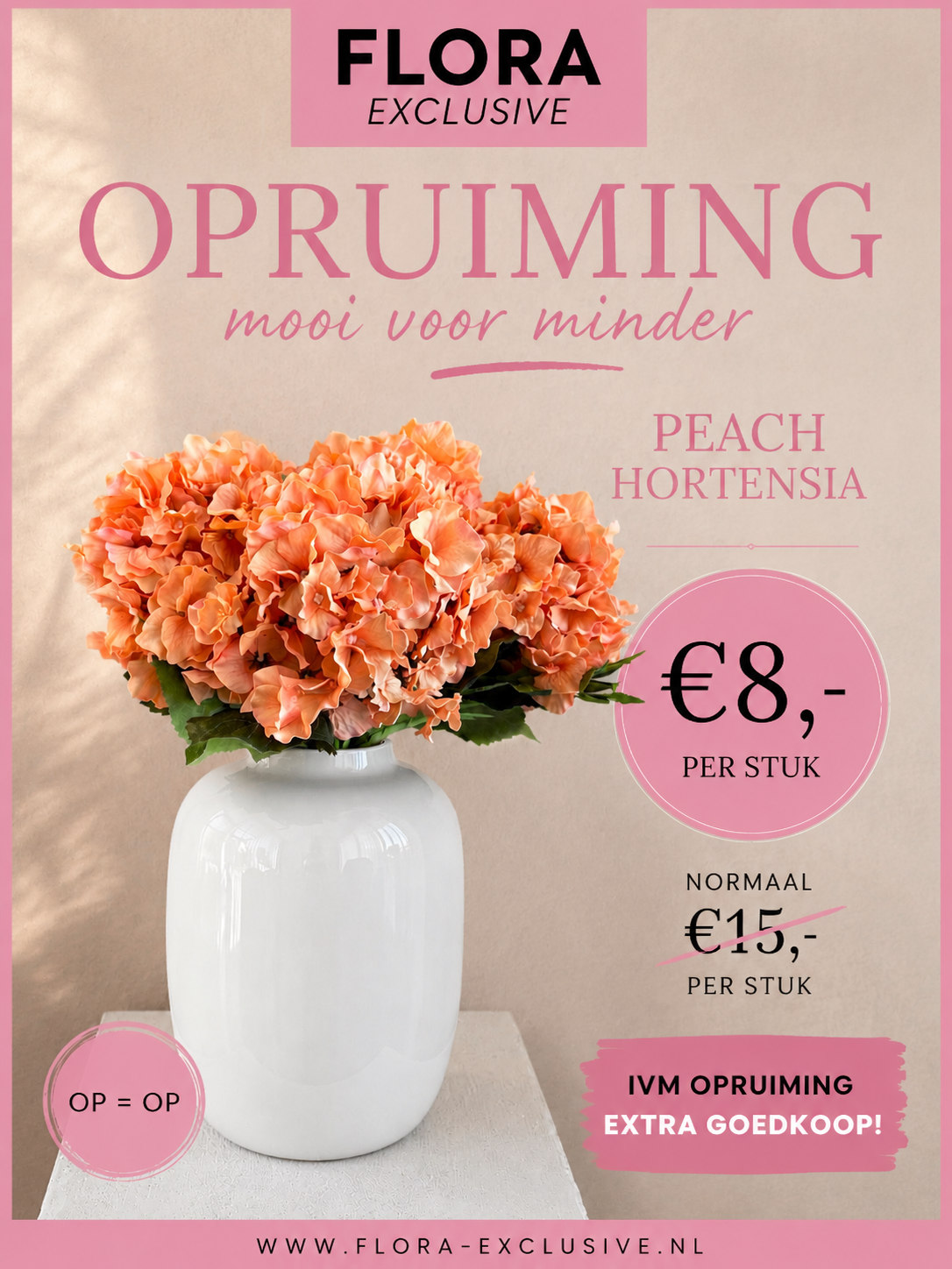 Peach Hortensia’s