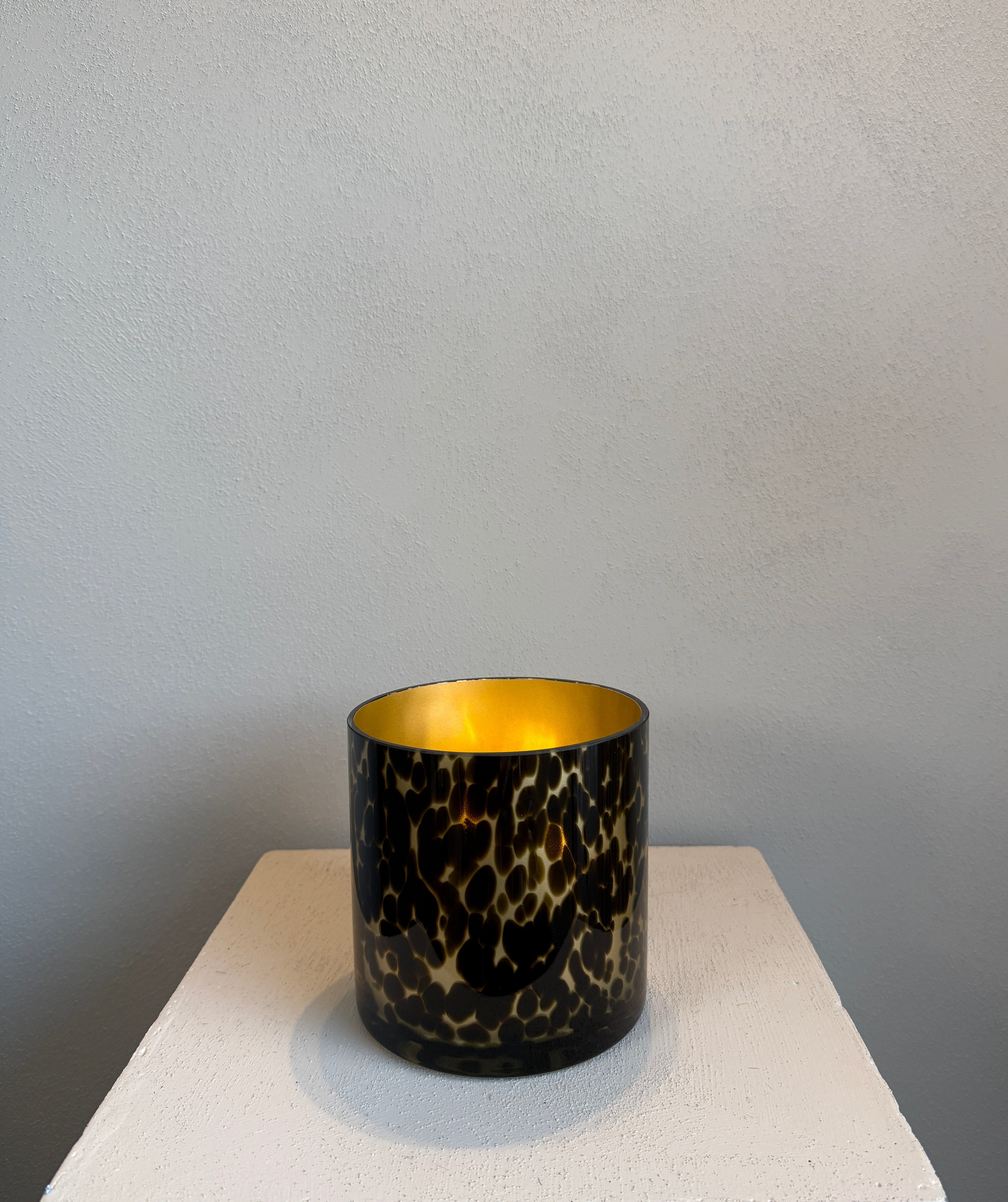 Waxinelichthouder Celtic gold cheetah Ø15 cm
